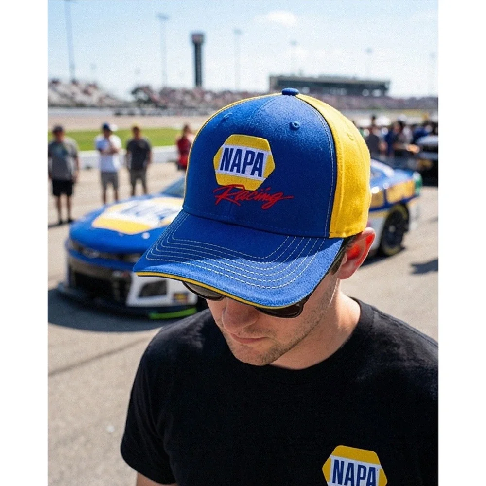 NAPA Racing Chase Elliott #9 Blue Yellow NASCAR Driver Hat‎ Adjustable Cap